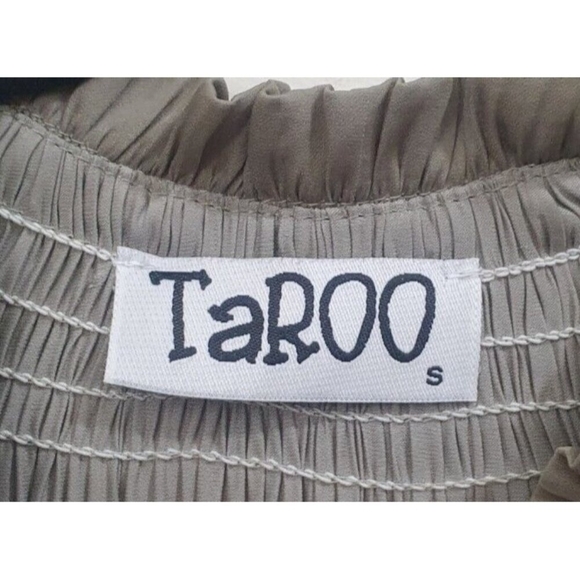 TaROO Aurelie Pleated Soft Mini Dress Olive Size S - Picture 9 of 14